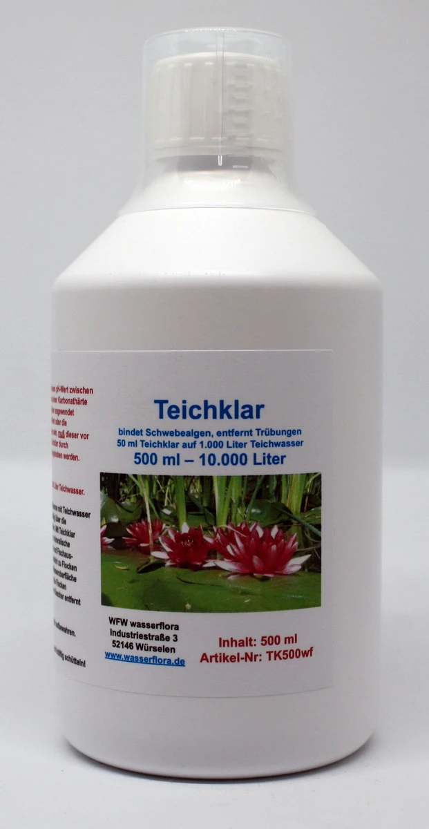 500 Ml Teichklar - Bindet Schwebealgen, Entfernt Trübungen, Für 10.000 Liter Wasser 3 500 Ml Teichklar - Bindet Schwebealgen, Entfernt Trübungen, Für 10.000 Liter Wasser